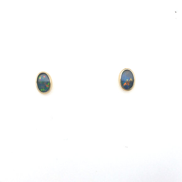 Opal Oval Earrings
