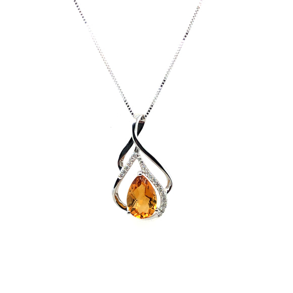 Citrine Pear Nacklace