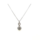 14K White Gold Diamond Pendant Necklace