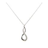 14K White Gold Diamond Pendant