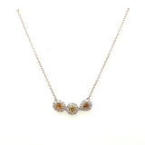 14K Yellow Gold Stationary Yellow Diamond Necklace