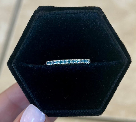 Blue Topaz Birthstone Band