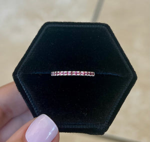 Pink Tourmaline Birthstone Band